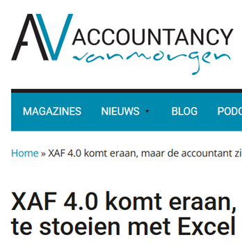 Fiba.nl in Accountancy Vanmorgen: XAF 4.0 en de praktijk